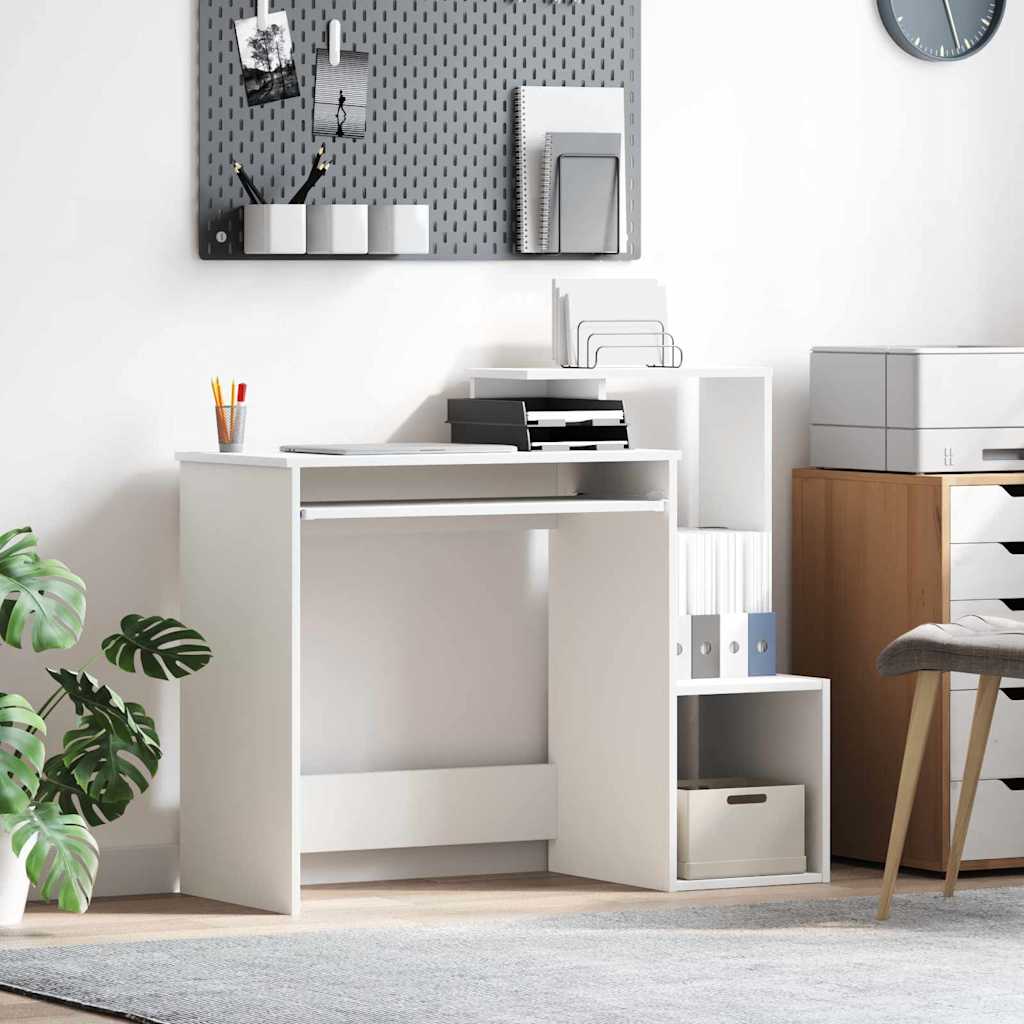 JUNG Vida Schreibtisch mit Regal Weiß 106 x 41 x 88.5 cm Holzwerkstoff