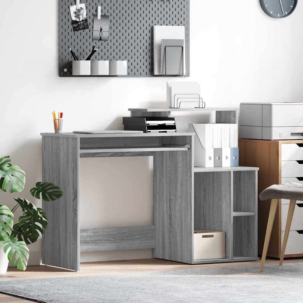 JUNG Vida Schreibtisch Graues Sonoma 120,5 x 44 x 88,5 cm Holzwerkstoff