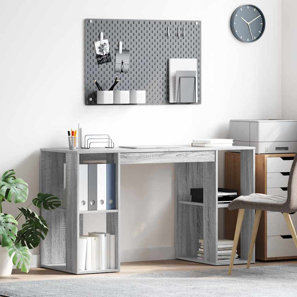 JUNG Vida Schreibtisch Graues Sonoma 130 x 50,5 x 75 cm Holzwerkstoff