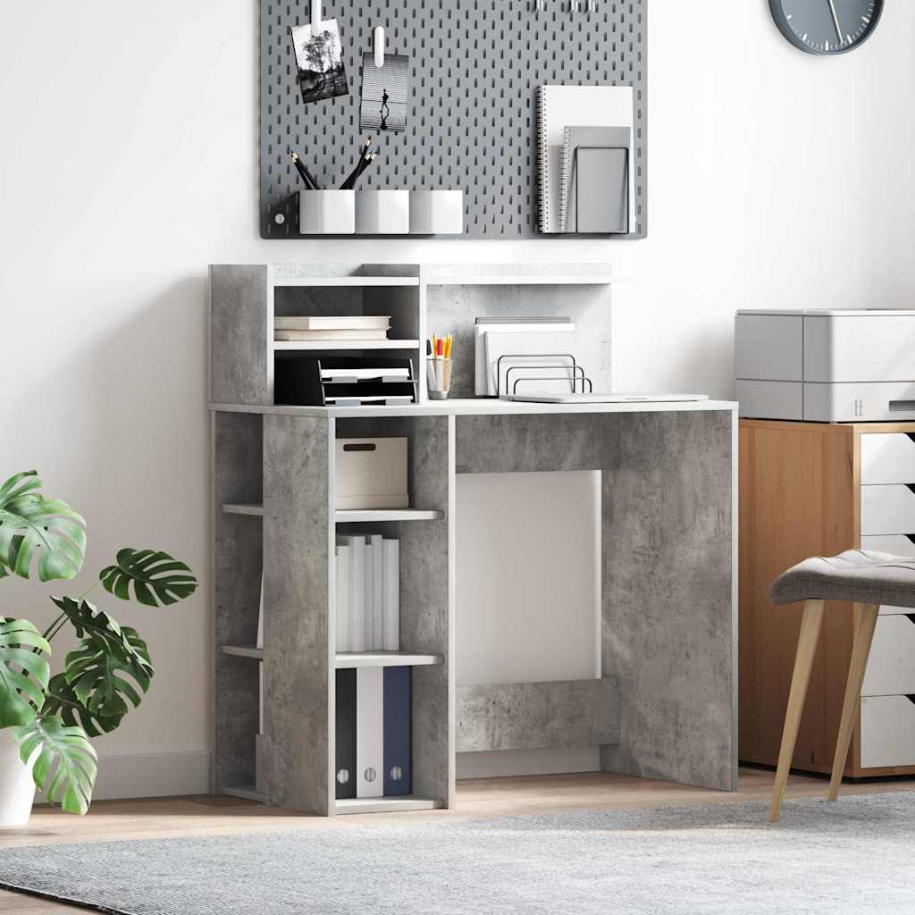 JUNG Vida Schreibtisch Beton Grau 90 x 48 x 101,5 cm Holzwerkstoff