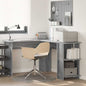JUNG Vida Eck-Schreibtisch mit Regal Graues Sonoma 140 x 113,5 x 75 cm