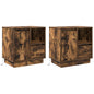 JUNG Vida Nachttisch 2 pcs Geräucherte Eiche 50 x 34,5 x 50 cm