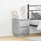 JUNG Vida Nachttisch 2 pcs Beton Grau 39 x 34,5 x 50 cm Holzwerkstoff