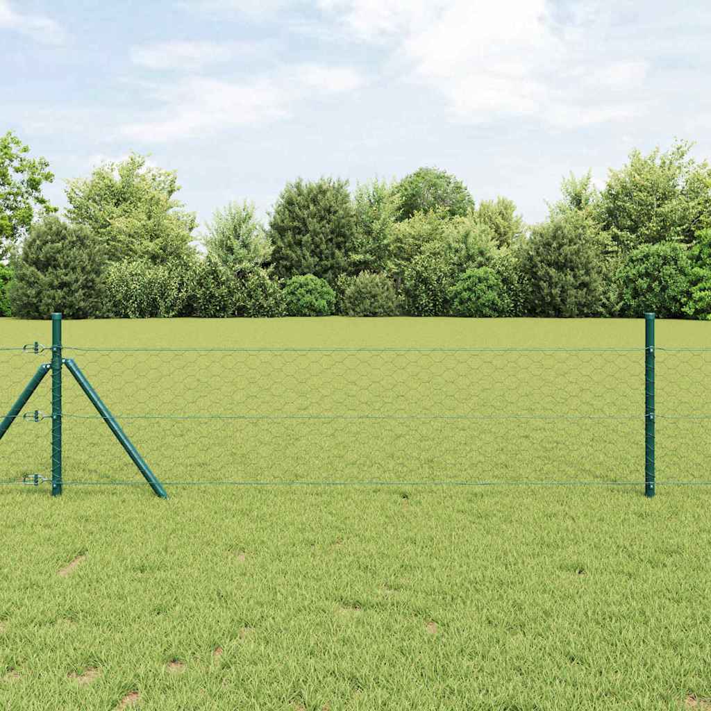 JUNG Vida Zaunpfosten Grau 100 x 0,4 m (50 mm Netz) Stahl und PVC