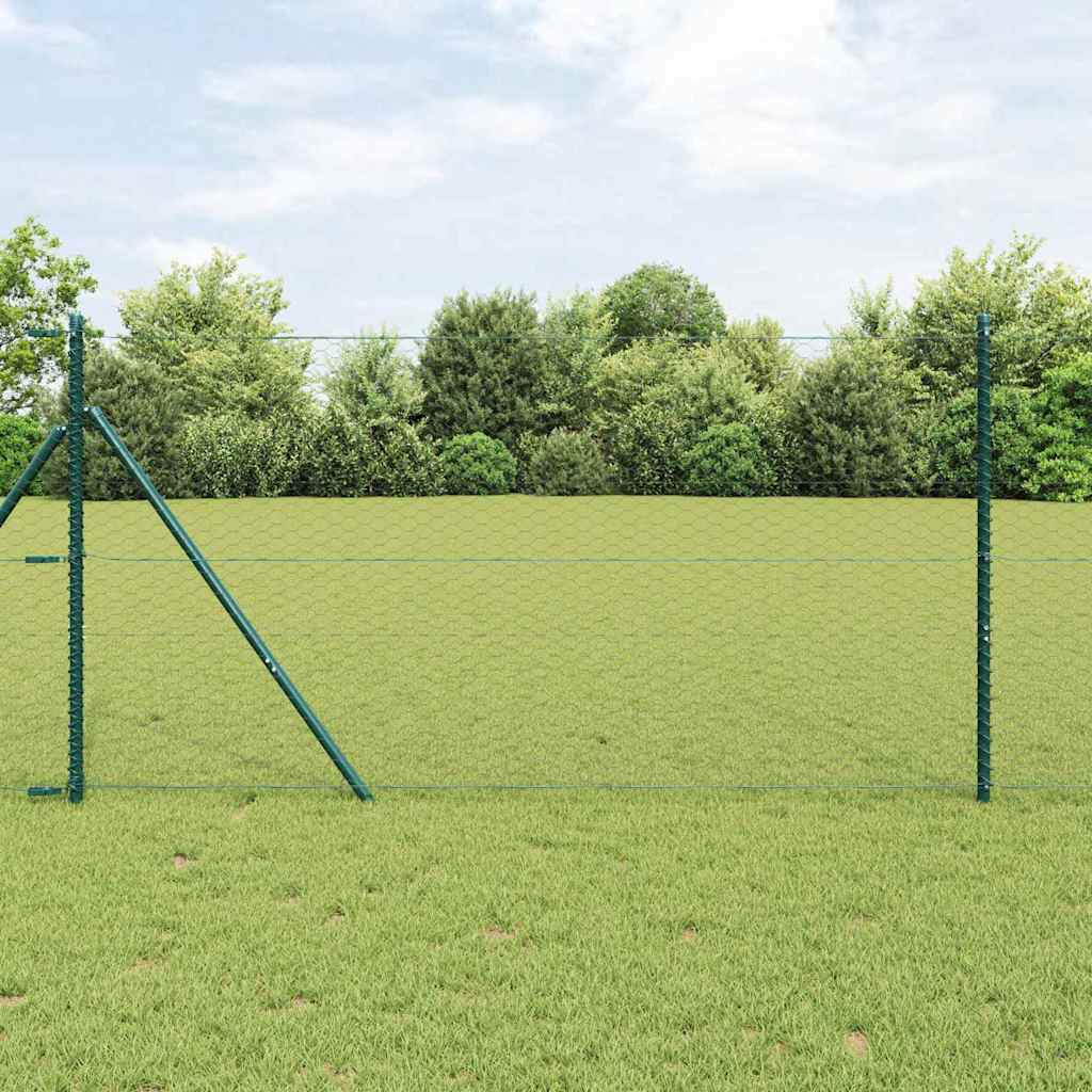 JUNG Vida Zaunpfosten Grau 100 x 1,2 m (36 mm Maschen) Stahl und PVC