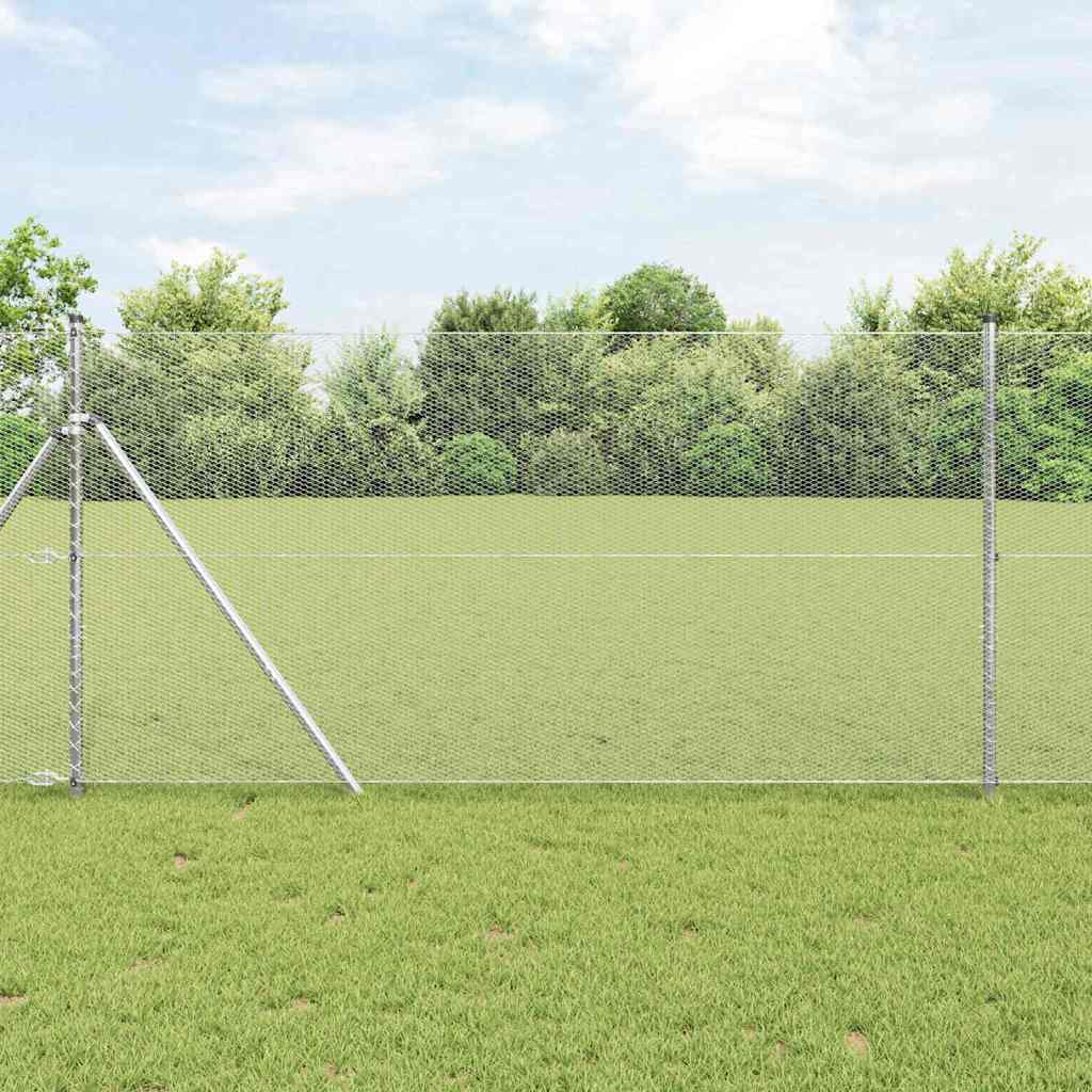 JUNG Vida Zaunpfosten Silber 10 x 1,4 m (13 mm Maschen) Stahl
