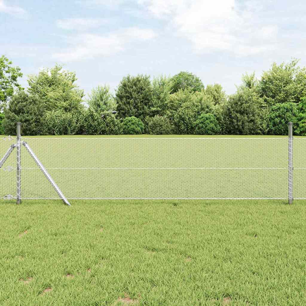 JUNG Vida Zaunpfosten Silber 50 x 0,5 m (13 mm Masche) Stahl