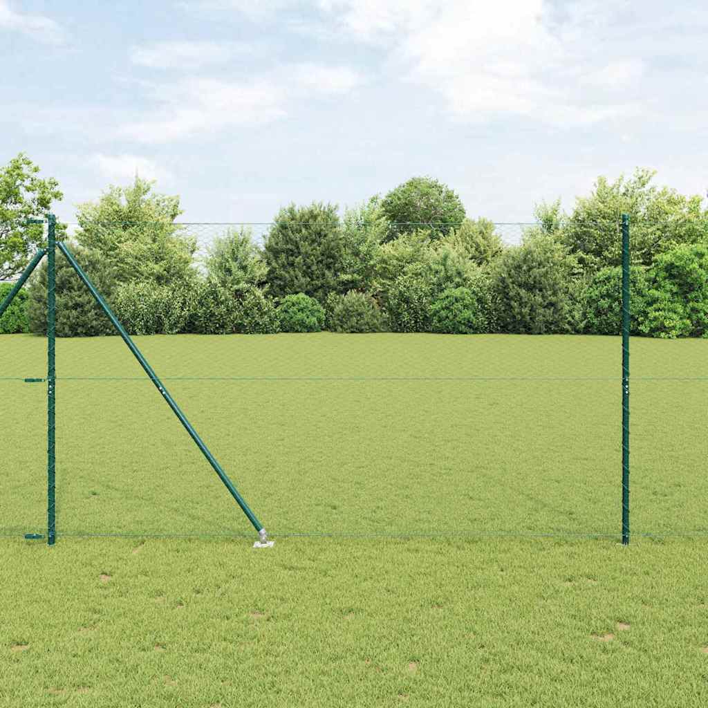 JUNG Vida Zaunpfosten Grün 10 x 1,6 m (25 mm Maschenweite) Stahl und PVC