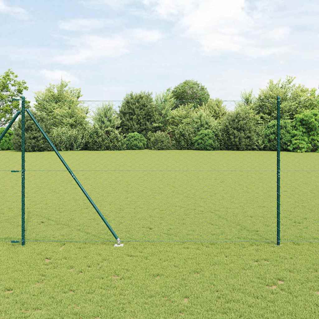 JUNG Vida Zaunpfosten Grün 100 x 1,6 m (50 mm Maschen) Stahl und PVC