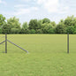 JUNG Vida Zaunpfosten Grau 25 x 0,4 m (25 mm Masche) Stahl und PVC