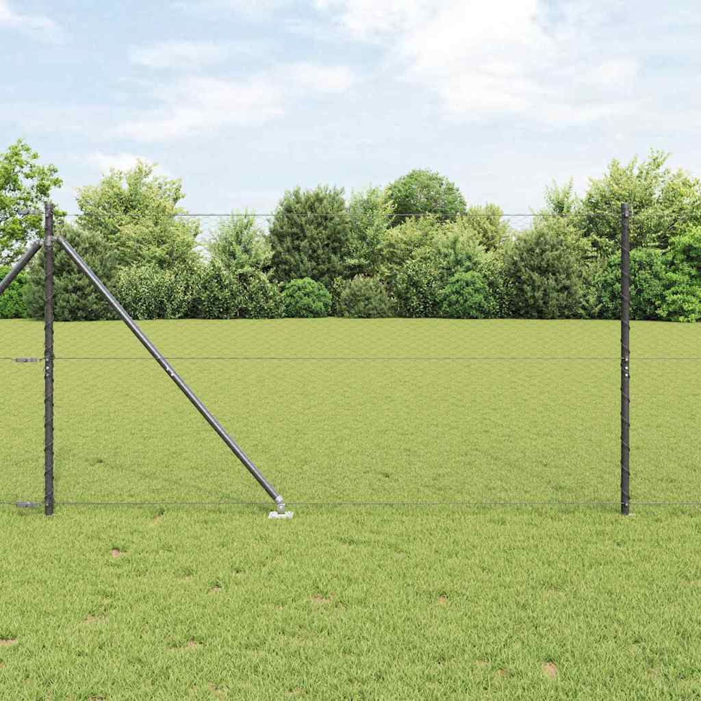 JUNG Vida Zaunpfosten Grau 25 x 1,2 m (25 mm Maschen) Stahl