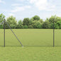 JUNG Vida Zaunpfosten Grau 50 x 1,6 m (13 mm Maschen) Stahl und PVC