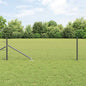 JUNG Vida Zaunpfosten Grau 100 x 0,4 m (36 mm Maschen) Stahl und PVC