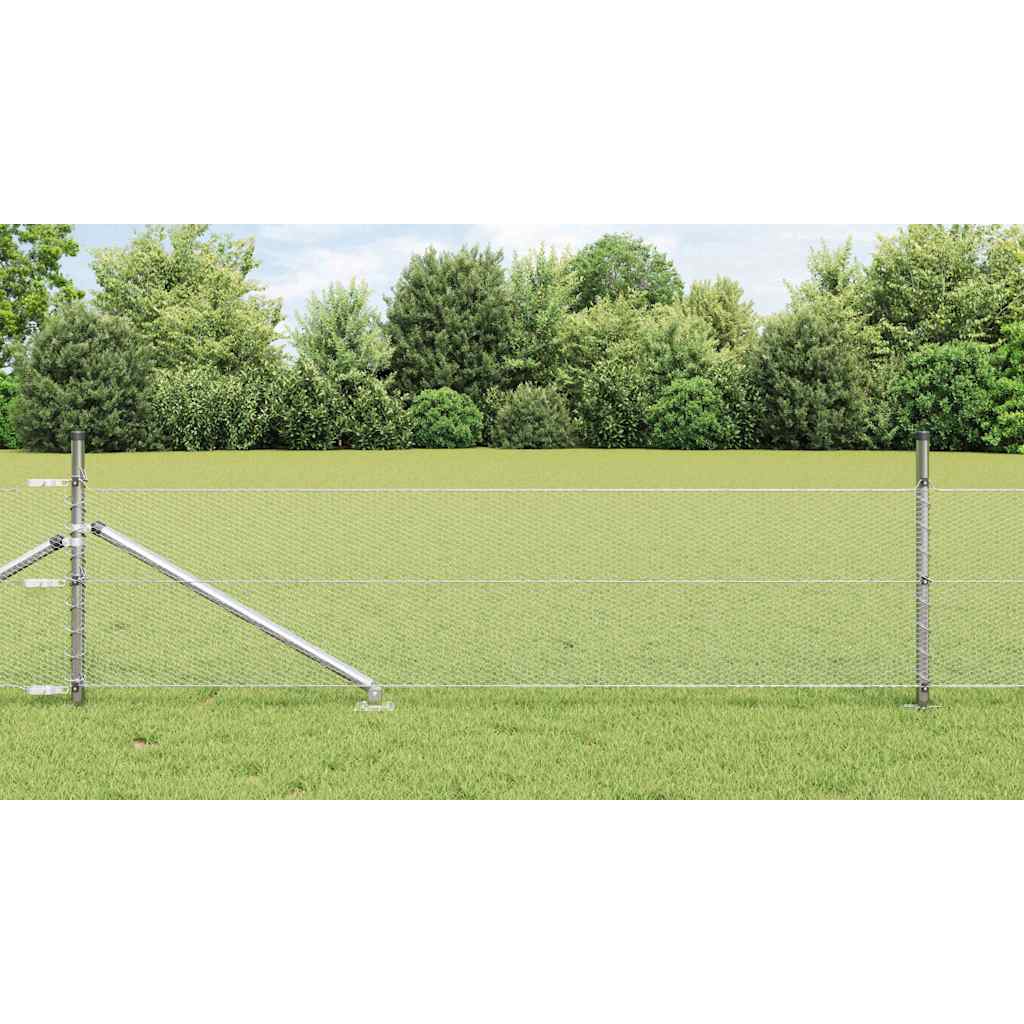 JUNG Vida Zaunpfosten Silber 25 x 0,5 m (13 mm Maschen) Stahl