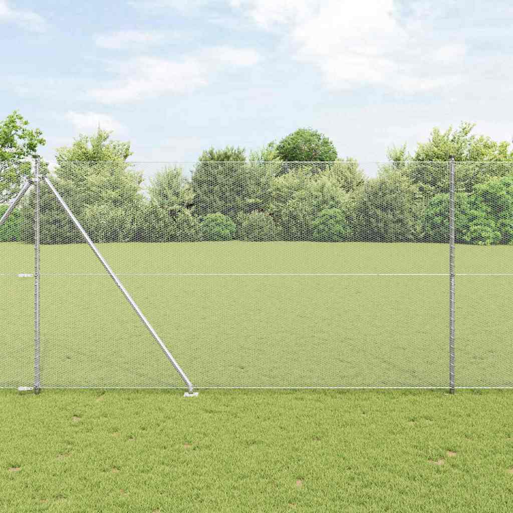 JUNG Vida Zaunpfosten Silber 25 x 1,6 m (13 mm Maschenweite) Stahl