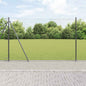 JUNG Vida Zaunpfosten Grau 10 x 1,4 m (36 mm Maschenweite) Stahl und PVC