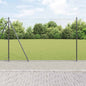 JUNG Vida Zaunpfosten Grau 25 x 1,6 m (25 mm Netz) Stahl und PVC