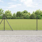 JUNG Vida Zaunpfosten Grau 50 x 1 m (13 mm Maschendraht) Stahl und PVC