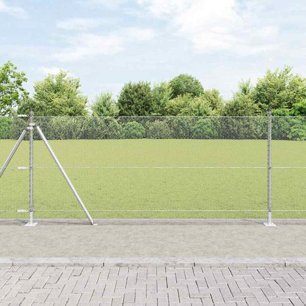 JUNG Vida Zaunpfosten Silber 10 x 0,8 m (13 mm Maschen) Stahl