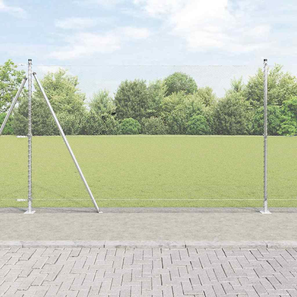 JUNG Vida Zaunpfosten Silber 50 x 1,6 m (13 mm Maschen) Stahl