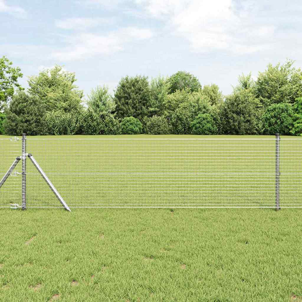 JUNG Vida Zaunpfosten Silber 10 x 0,4 m (25 x 25 mm Maschendraht) Stahl