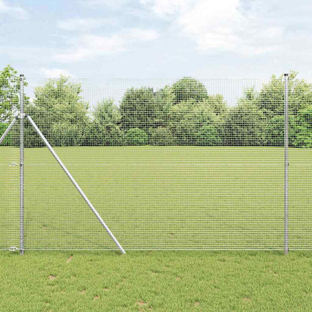 JUNG Vida Zaunpfosten Silber 25 x 1,5 m (19 x 19 mm Masche) Stahl