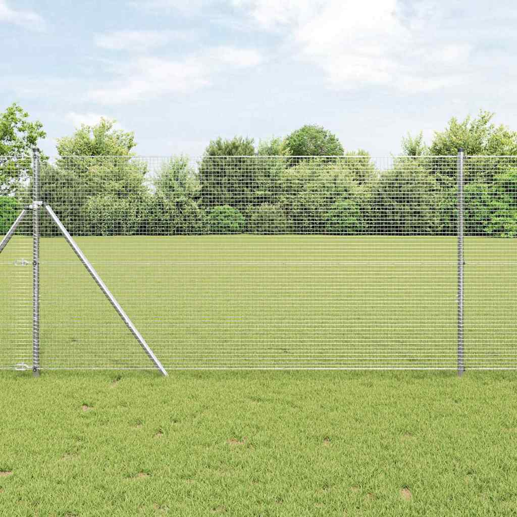 JUNG Vida Zaunpfosten Silber 50 x 1,2 m (19 x 19 mm Netz) Stahl