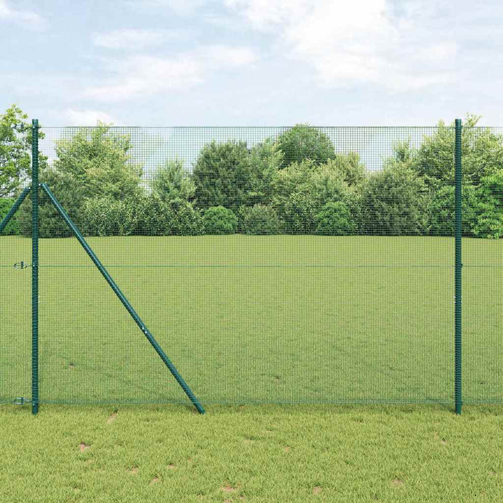 JUNG Vida Zaunpfosten Grün 50 x 1,4 m (12 x 12 mm Netz) Stahl und PVC