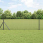 JUNG Vida Zaunpfosten Grau 10 x 0,6 m (12 x 12 mm Netz) Stahl und PVC