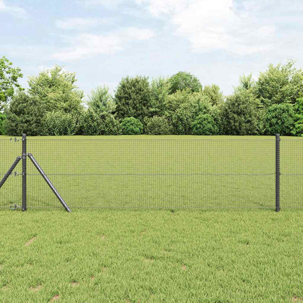 JUNG Vida Zaunpfosten Grau 25 x 0,5 m (16 x 16 mm Netz) Stahl
