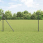 JUNG Vida Zaunpfosten Grau 25 x 1,4 m (25 x 25 mm Maschen) Stahl und PVC