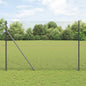 JUNG Vida Zaunpfosten Grau 50 x 1,4 m (Masche 19 x 19 mm) Stahl und PVC