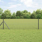 JUNG Vida Zaunpfosten Grau 100 x 0,8 m (16 x 16 mm Netz) Stahl und PVC