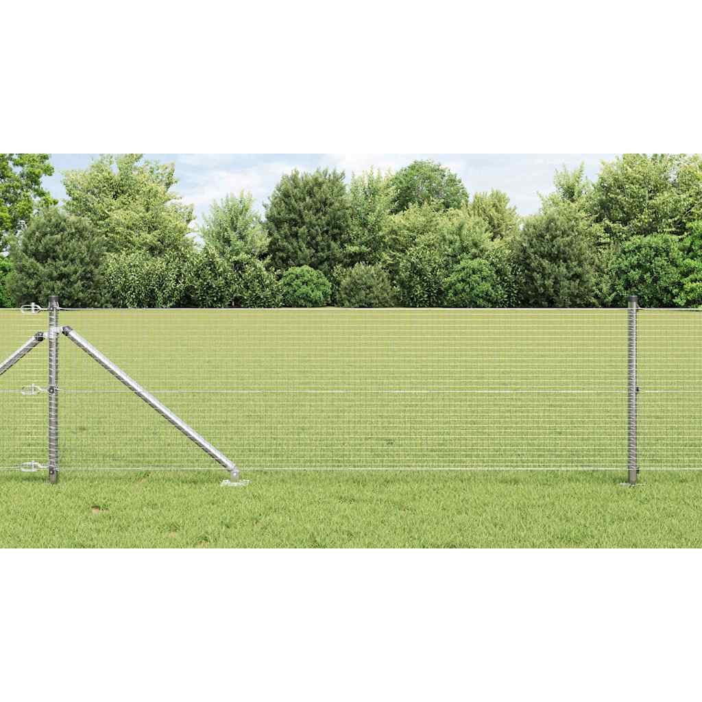 JUNG Vida Zaunpfosten Silber 25 x 0,4 m (19 x 19 mm Masche) Stahl