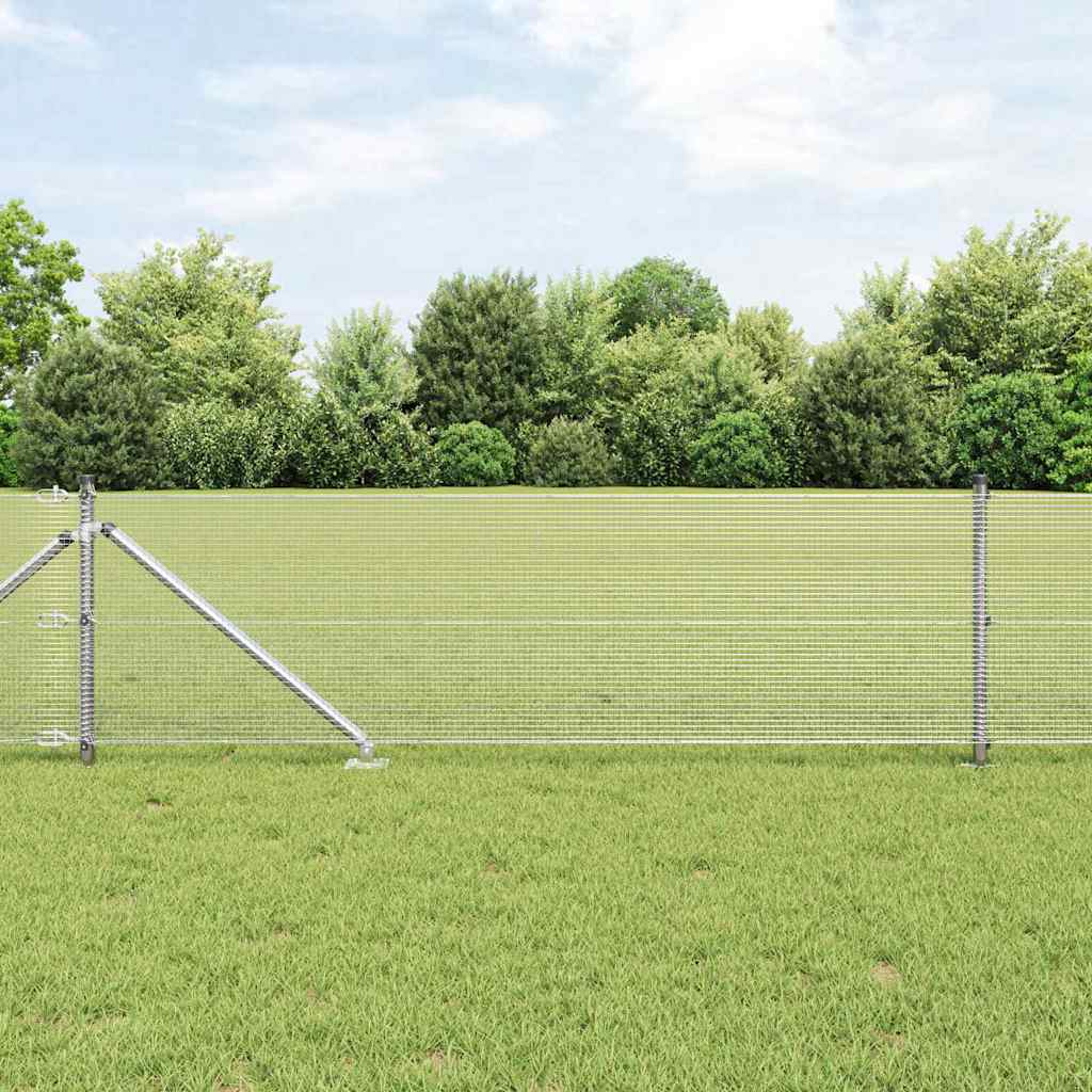 JUNG Vida Zaunpfosten Silber 25 x 0,8 m (12 x 12 mm Mesh) Stahl