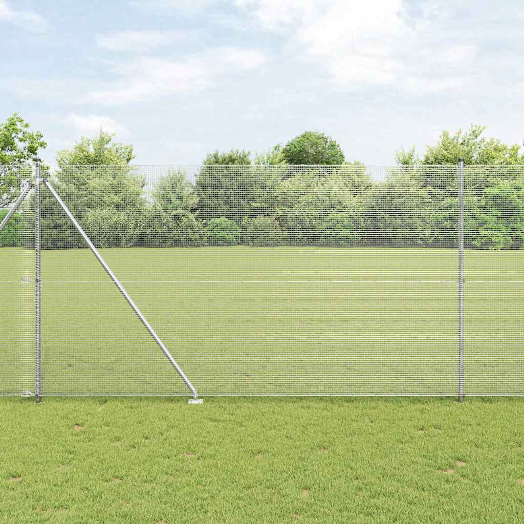 JUNG Vida Zaunpfosten Silber 25 x 1,6 m (12 x 12 mm Netz) Stahl