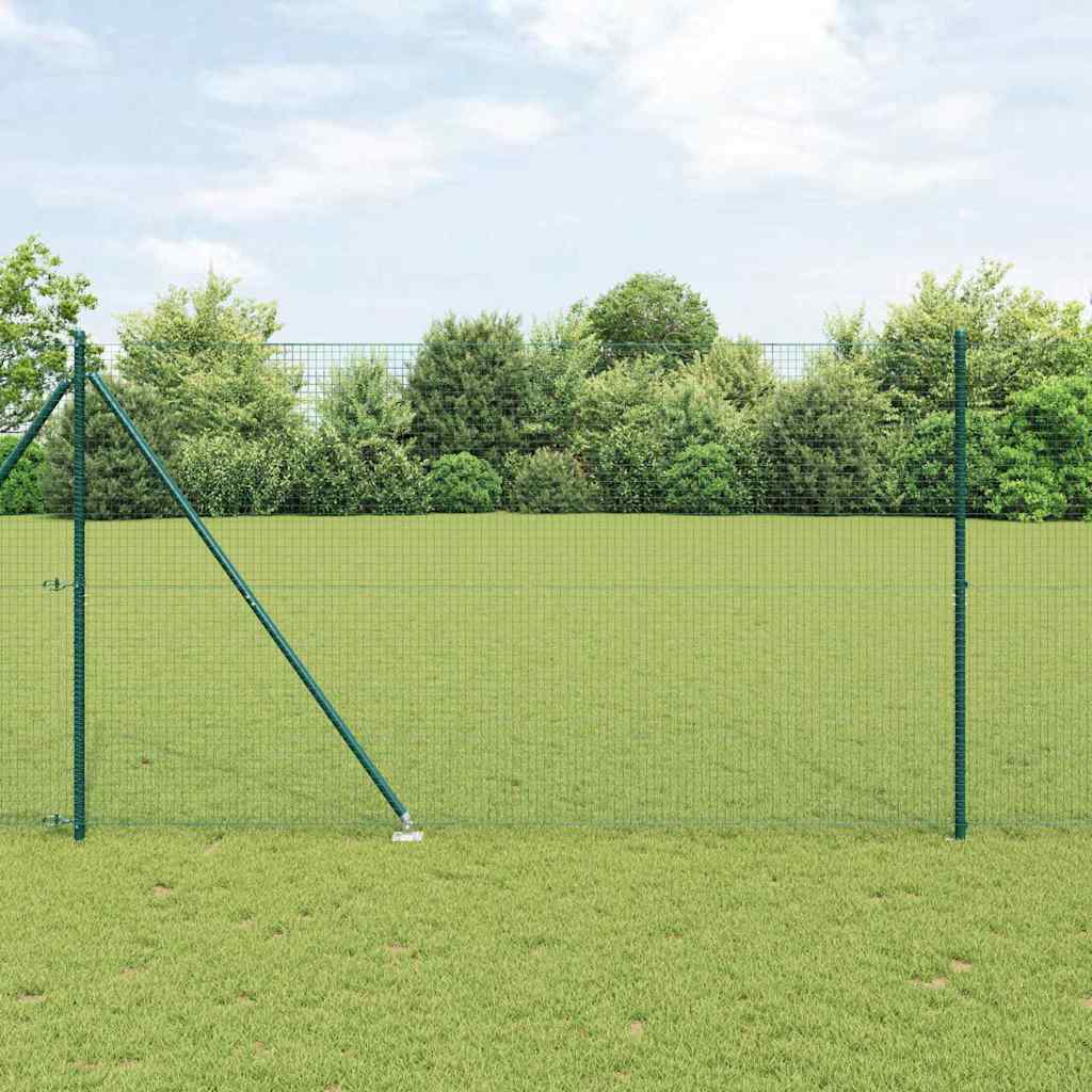 JUNG Vida Zaunpfosten Grün 25 x 1,6 m (25 x 25 mm Gitter) Stahl und PVC