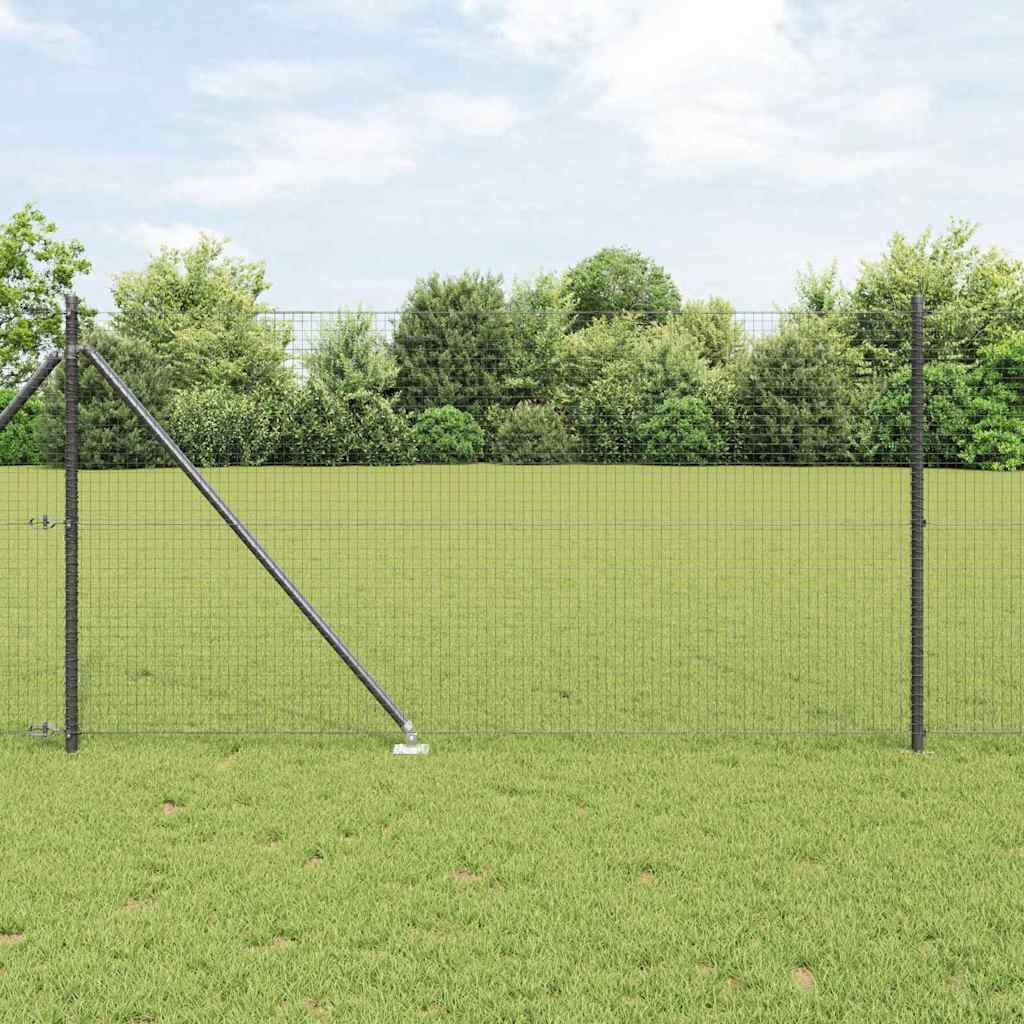 JUNG Vida Zaunpfosten Grau 10 x 1 m (25 x 25 mm Maschen ) Stahl