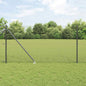 JUNG Vida Zaunpfosten Grau 10 x 1,2 m (19 x 19 mm Maschen) Stahl und PVC
