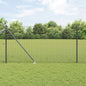 JUNG Vida Zaunpfosten Grau 25 x 1,4 m (16 x 16 mm Maschen) Stahl und PVC