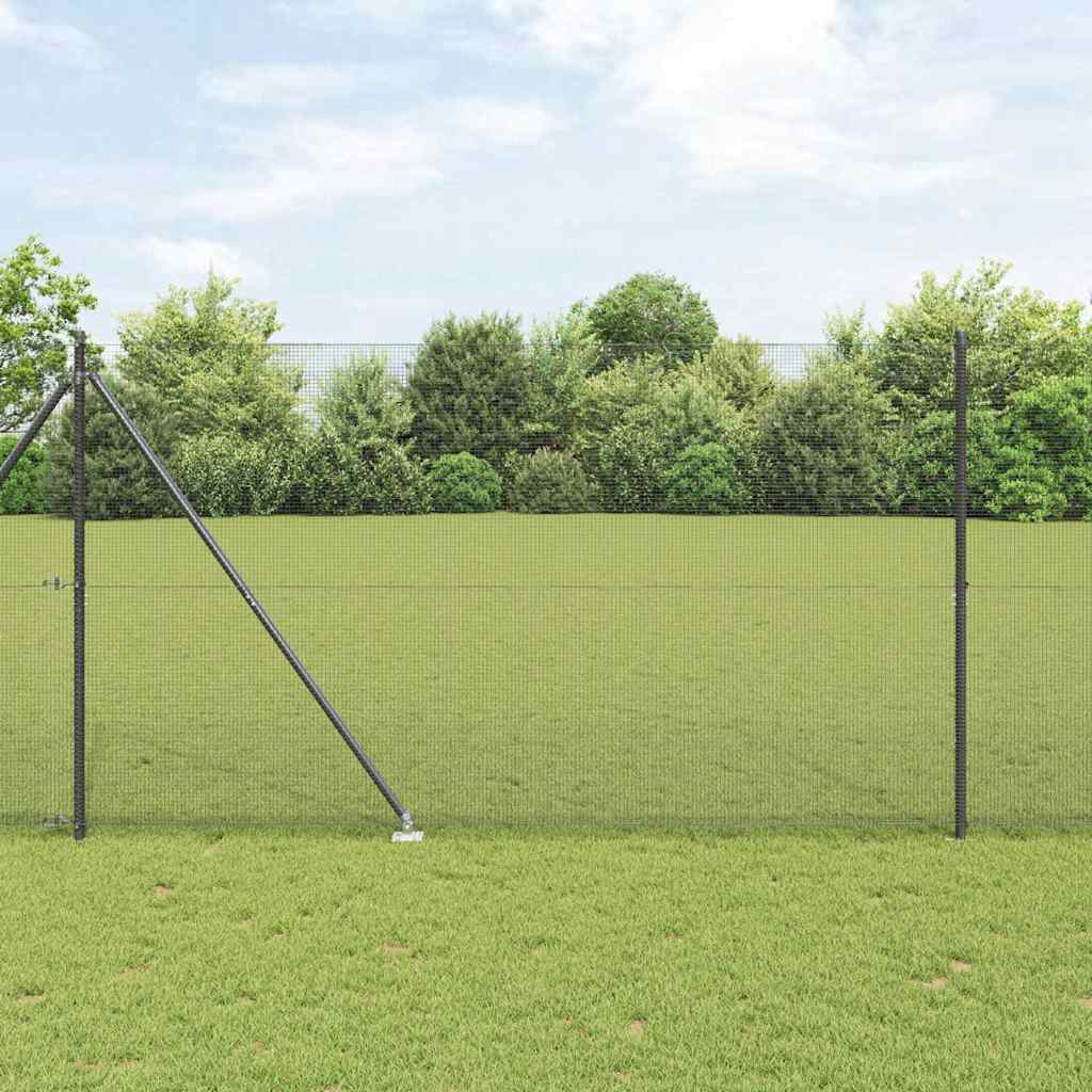 JUNG Vida Zaunpfosten Grau 25 x 1,5 m (12 x 12 mm Netz) Stahl