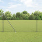 JUNG Vida Zaunpfosten Grau 25 x 1,6 m (25 x 25 mm Gitter) Stahl und PVC