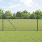 JUNG Vida Zaunpfosten Grau 50 x 1,2 m (12 x 12 mm Maschen) Stahl und PVC