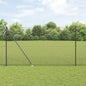 JUNG Vida Zaunpfosten Grau 50 x 1,5 m (12 x 12 mm Maschen) Stahl und PVC