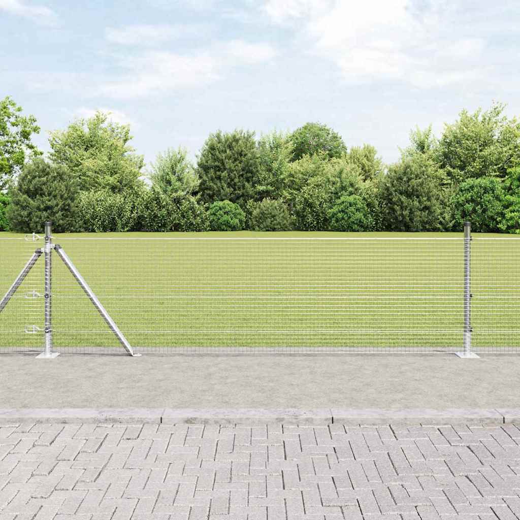 JUNG Vida Zaunpfosten Silber 10 x 0,6 m (19 x 19 mm Netz) Stahl