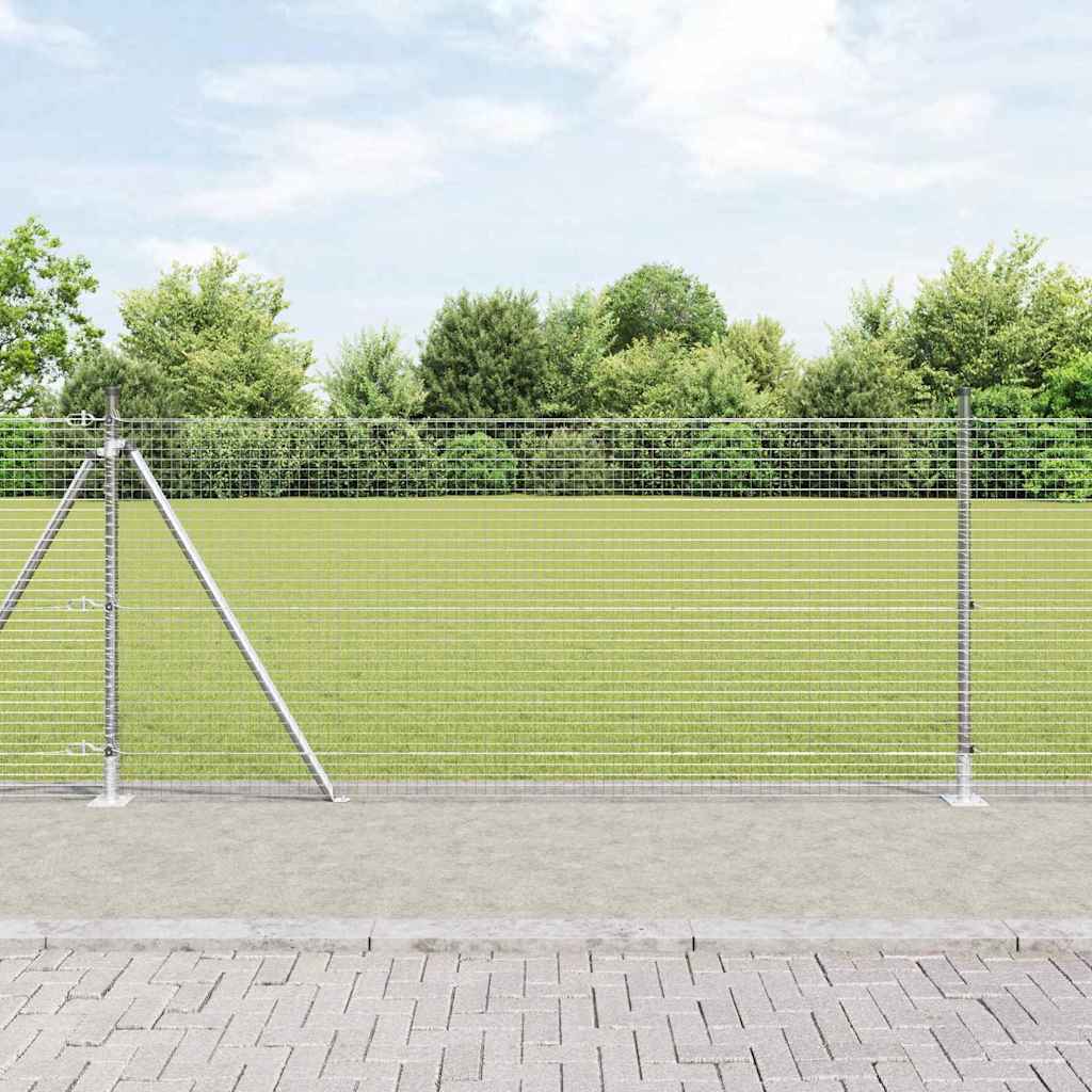 JUNG Vida Zaunpfosten Silber 10 x 0,8 m (25 x 25 mm Maschen) Stahl
