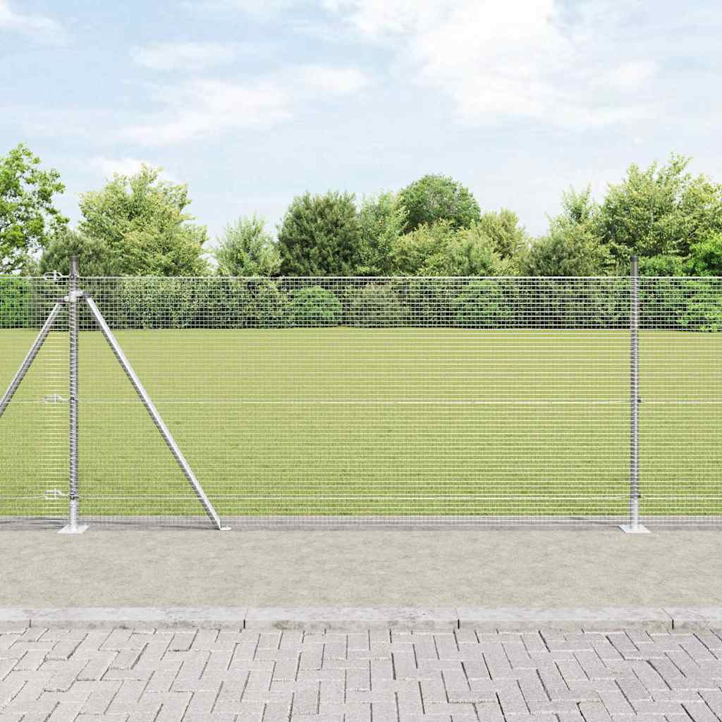 JUNG Vida Zaunpfosten Silber 25 x 1 m (16 x 16 mm Netz) Stahl