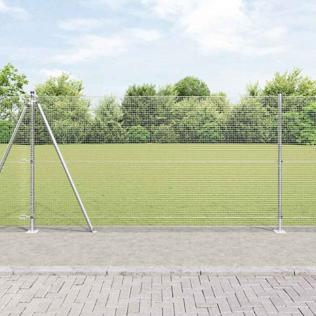JUNG Vida Zaunpfosten Silber 25 x 1,2 m (16 x 16 mm Maschen) Stahl