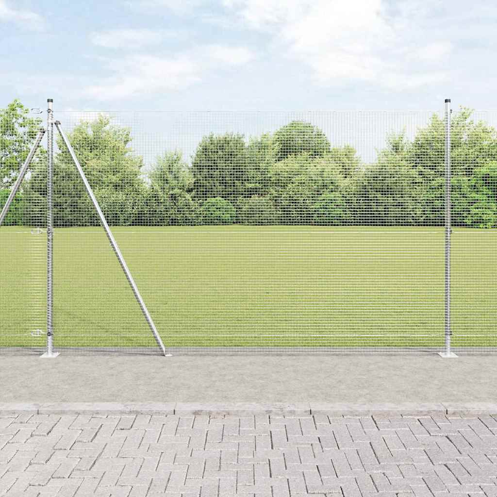JUNG Vida Zaunpfosten Silber 25 x 1,5 m (16 x 16 mm Netz) Stahl