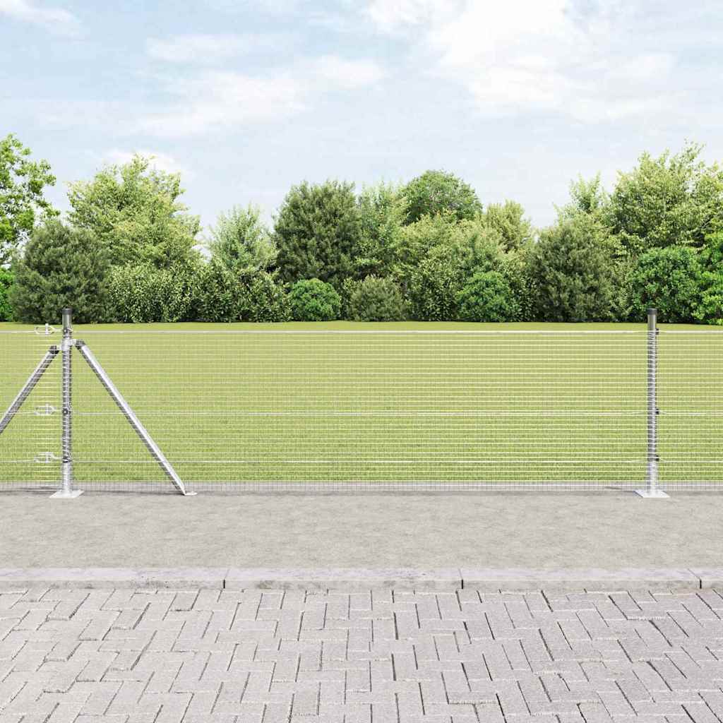 JUNG Vida Zaunpfosten Silber 50 x 0,4 m (16 x 16 mm Netz) Stahl